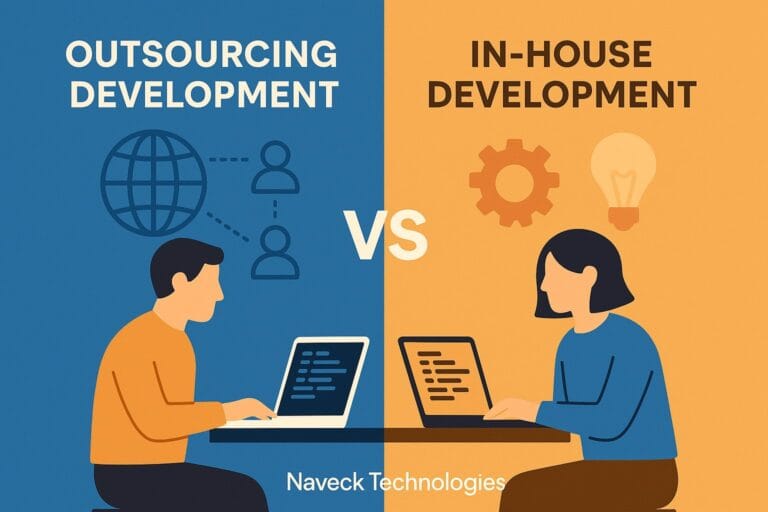 Outsourcing vs In-House Development Which is Better for Startups – Naveck Technologies Outsourcing vs In-House Development Which is Better for Startups - Naveck Technologies